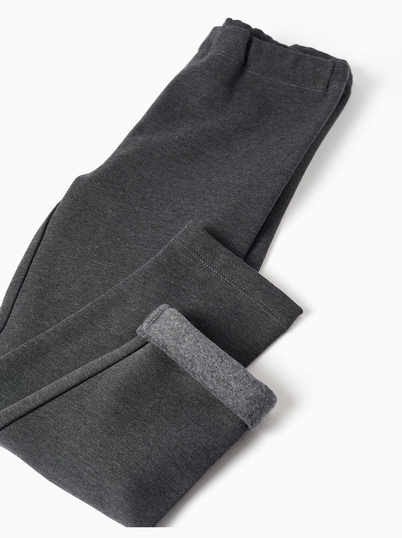 Leggings à coupe skinny en coton peigné Gris foncé - Kiabi