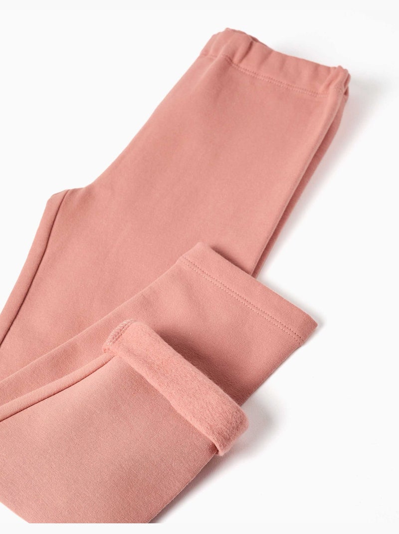 Leggings à coupe skinny en coton peigné Rose - Kiabi