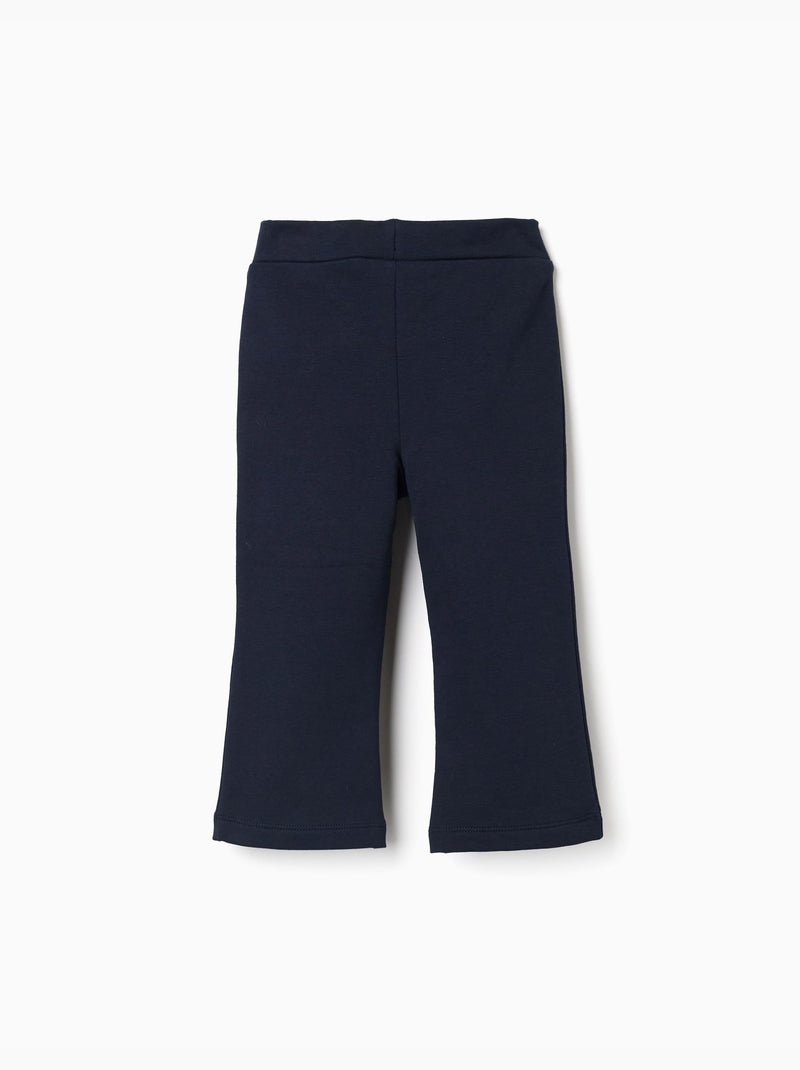 Leggings évasé en coton peigné Bleu foncé - Kiabi