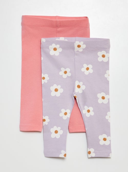 Leggings longs à imprimé - 2 pièces - Kiabi