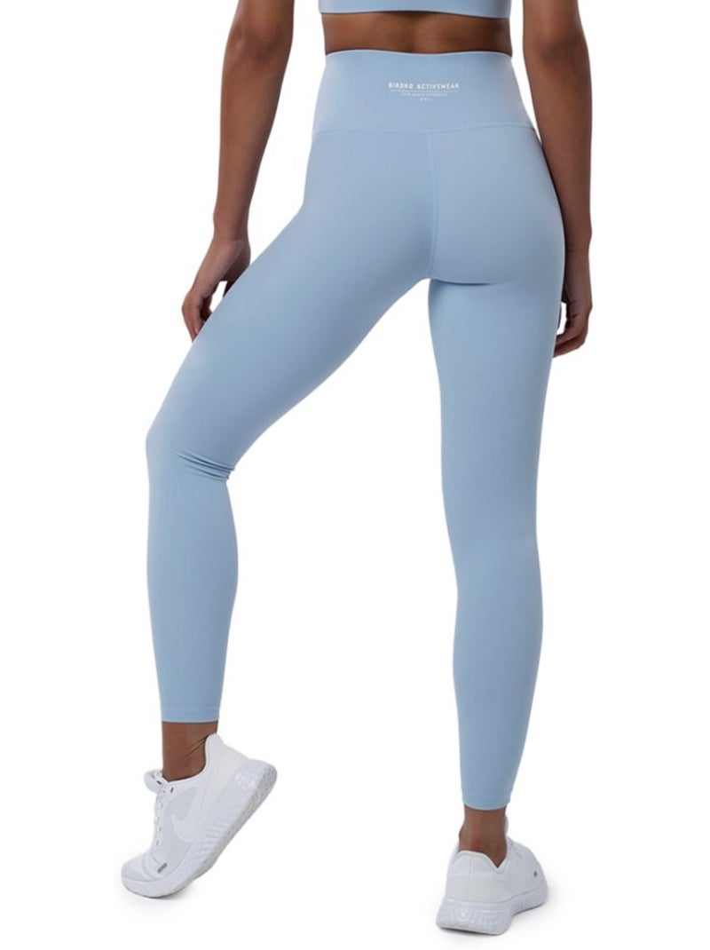 Leggings sport taille mi-haute fitness femme shine Bleu gris - Kiabi
