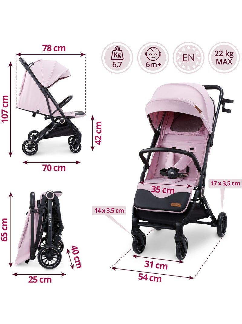 Lena pink pro compacte kinderwagen voor kinderen van 6 tot 48 maanden Roze - Kiabi