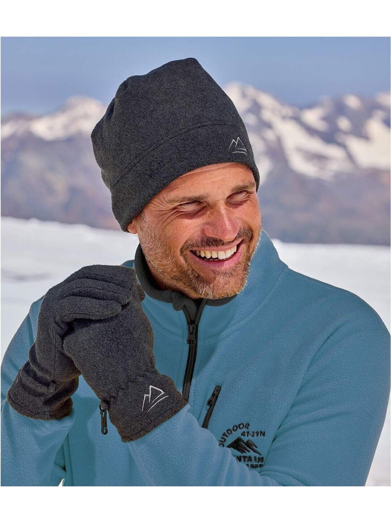 L’ensemble bonnet et gants polaire  - atlas for men Gris - Kiabi