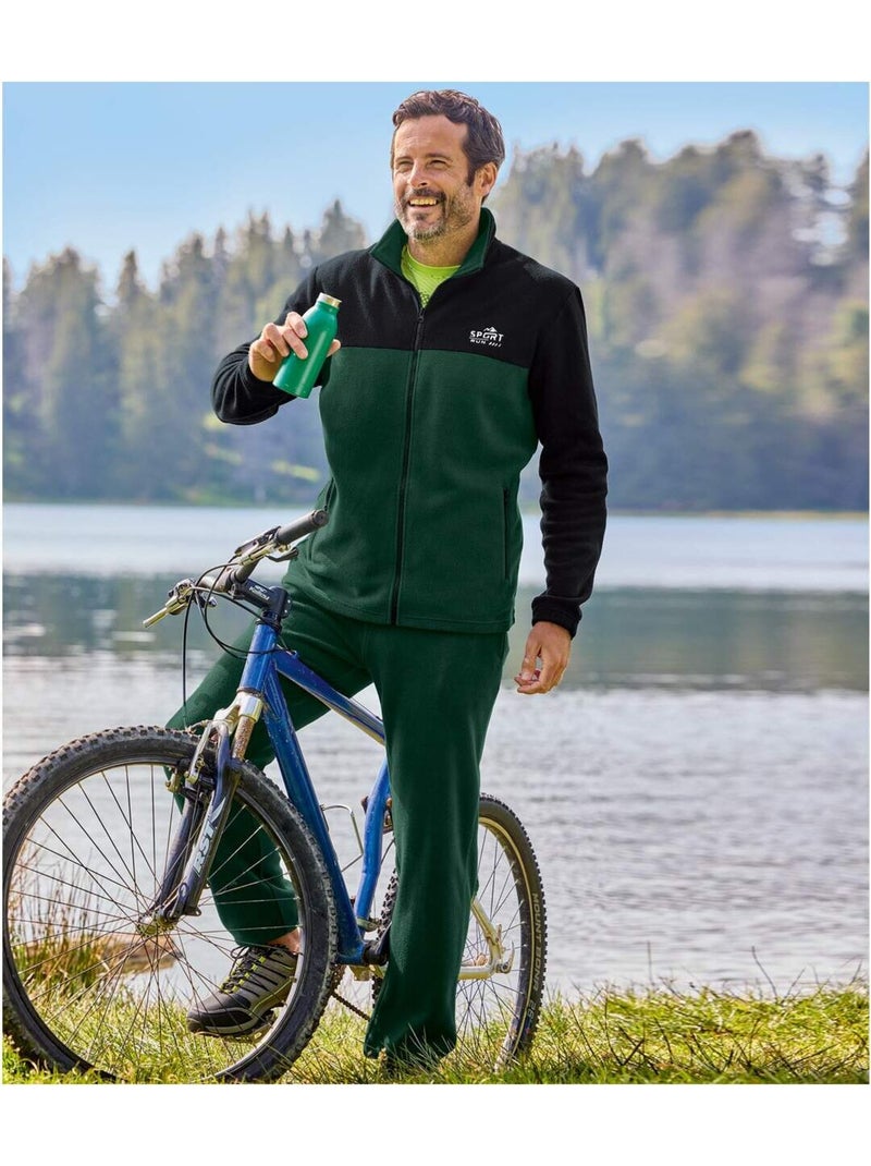 L'ensemble jogging polaire outdoor  - atlas for men Vert - Kiabi