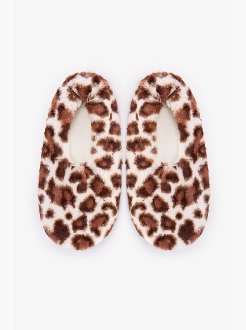 Leopard fluffy no-show sokken penti - Kiabi