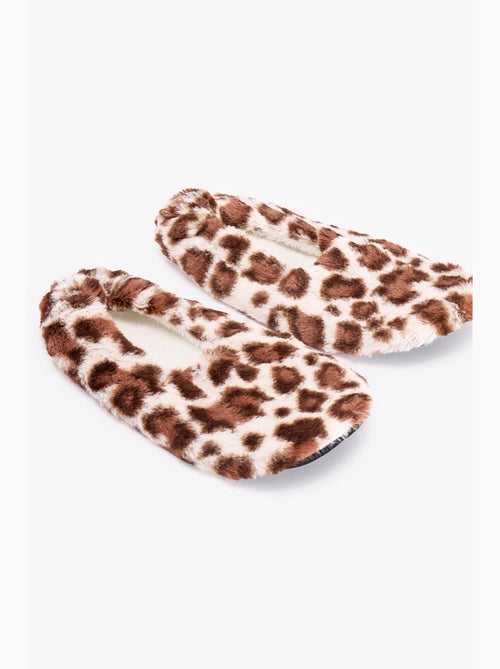 Leopard fluffy no-show sokken penti - Kiabi
