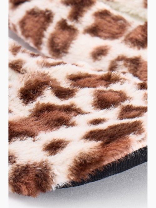 Leopard fluffy no-show sokken penti - Kiabi