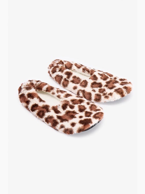 Leopard fluffy no-show sokken penti - Kiabi