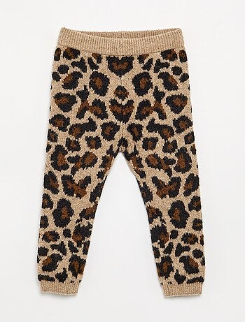 Leopardprint legging van jerseytricot