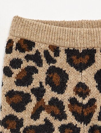 Leopardprint legging van jerseytricot