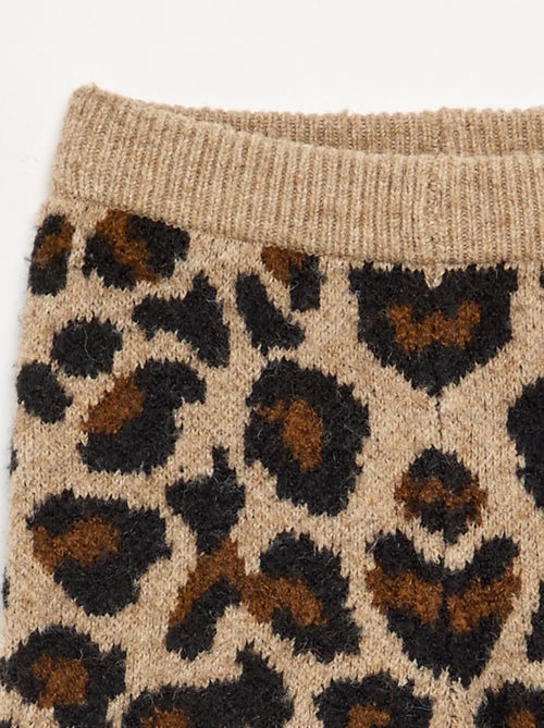 Leopardprint legging van jerseytricot - Kiabi