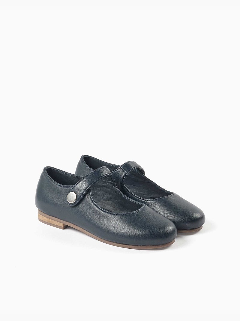 Leren mary jane schoenen Blauw Blauw - Kiabi