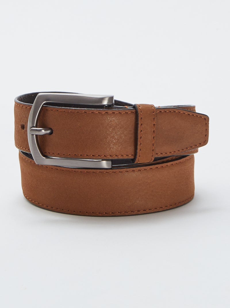 Leren riem BRUIN - Kiabi