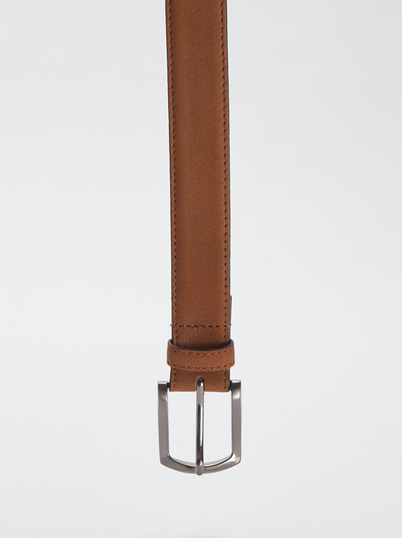 Leren riem BRUIN - Kiabi