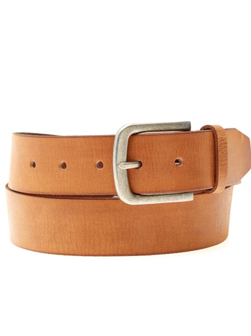 Leren riem BRUIN - Kiabi