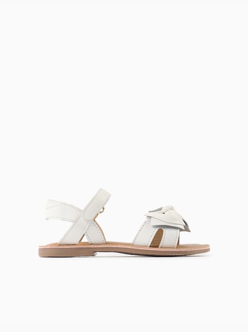 Leren sandalen met decoratieve strik - Kiabi Leren sandalen met decoratieve strik - Kiabi