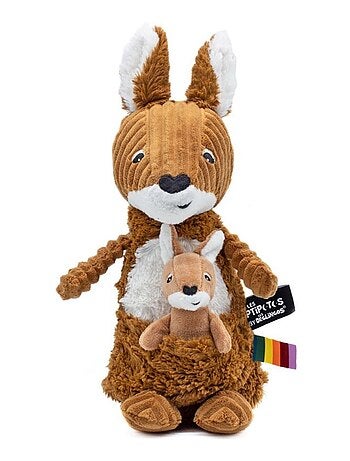 Les Déglingos - Peluche Allezou le kangourou maman et son bébé