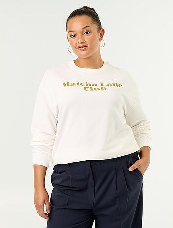 Licht bedrukt sweatshirt van French Terry