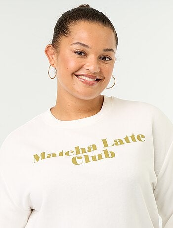 Licht bedrukt sweatshirt van French Terry