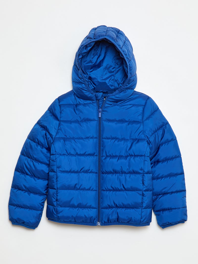 Licht donsjack met capuchon Blauw - Kiabi