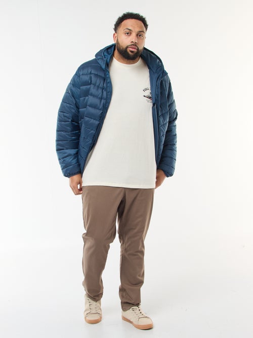 Licht, doorgestikt donsjas met capuchon - Kiabi