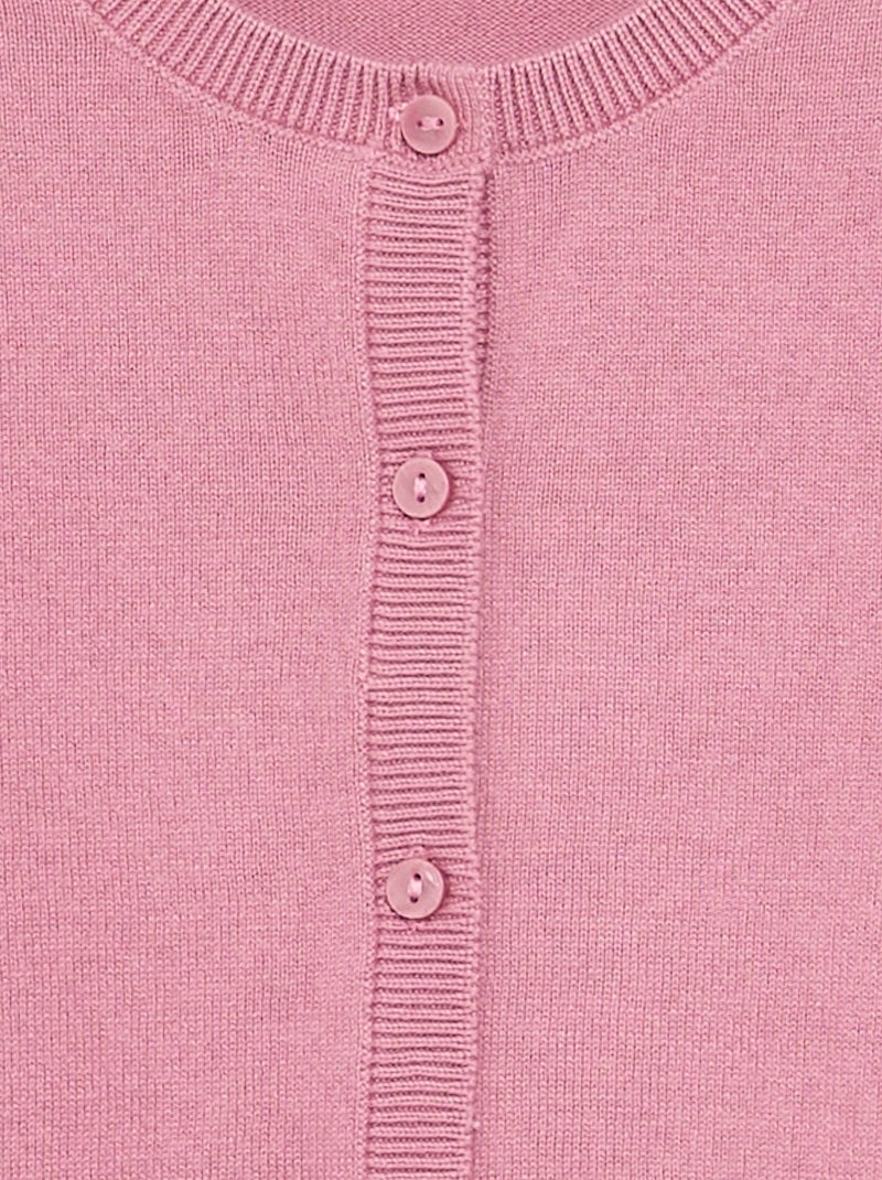 Licht effen vest met ronde hals Rose - Kiabi