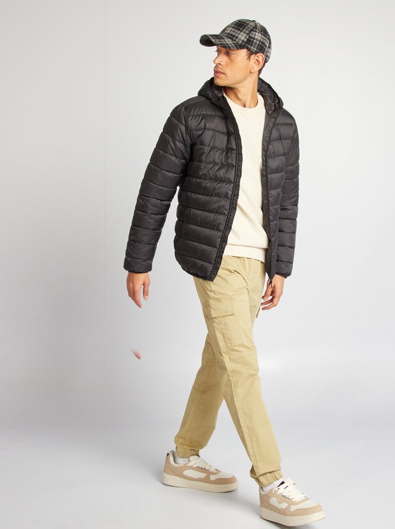 Licht, gewatteerd donsjack zwart - Kiabi