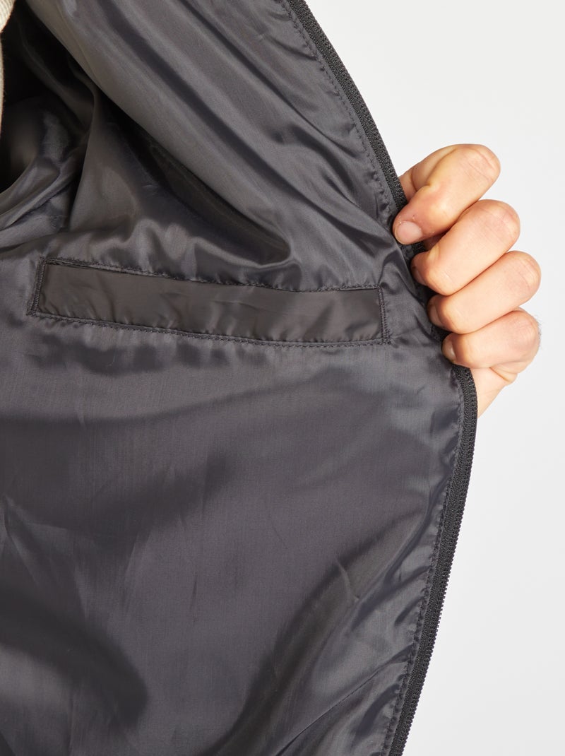 Licht, gewatteerd donsjack zwart - Kiabi