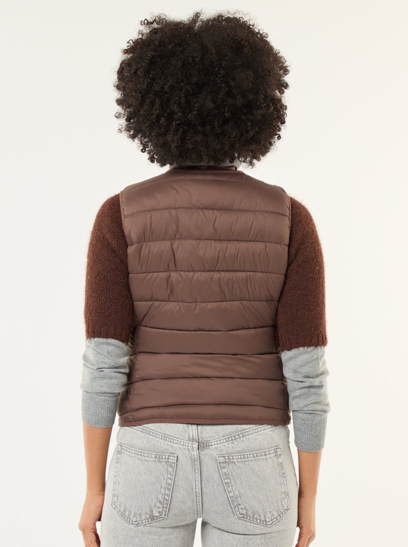 Licht gewatteerde bodywarmer Bruin - Kiabi