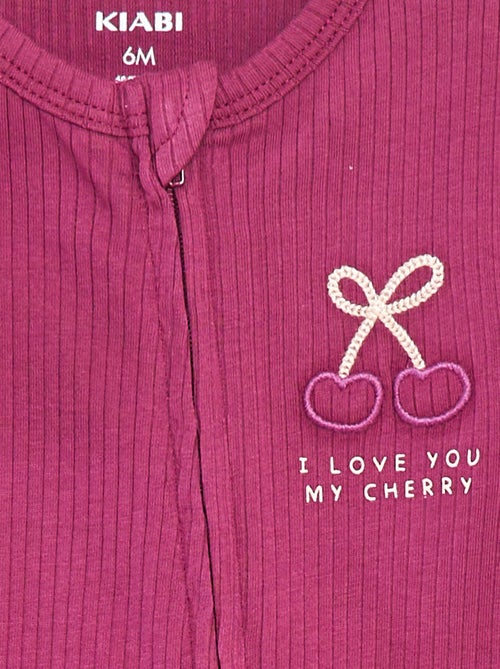 Licht slaappakje met rits en korte mouw - Kiabi