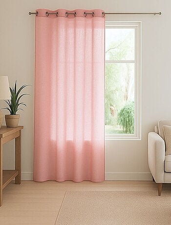 Licht transparant met linnen look