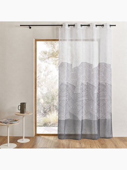 Licht vitrage met grafische motieven - Kiabi
