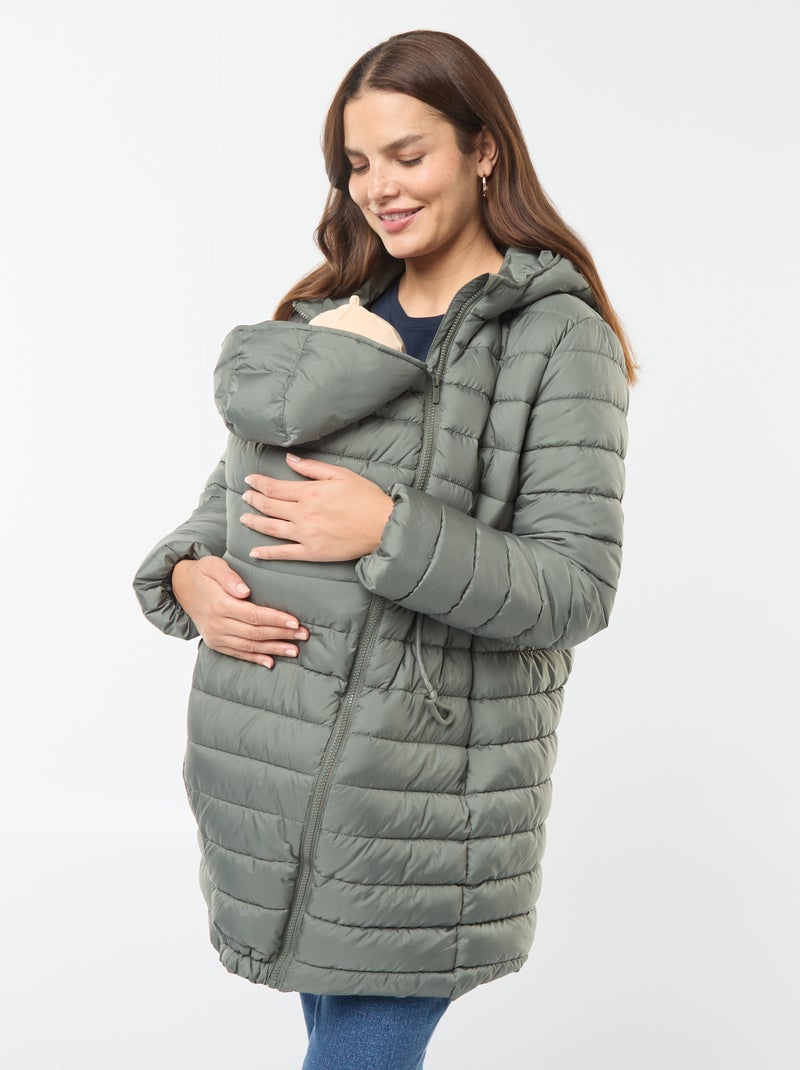 Licht zwangerschapsjack + draagcover Groen - Kiabi