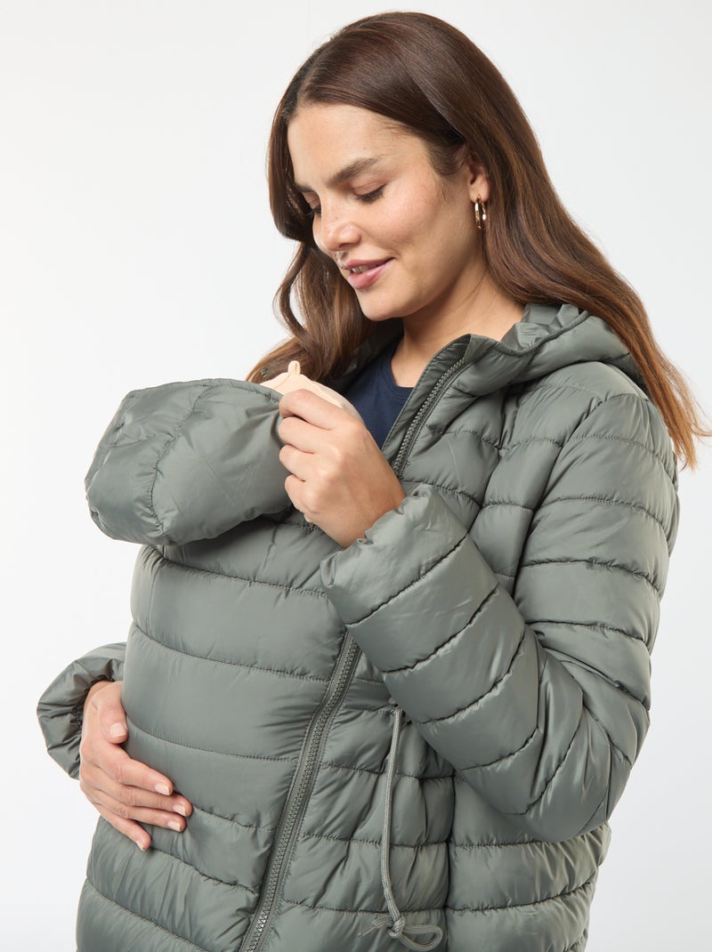 Licht zwangerschapsjack + draagcover Groen - Kiabi