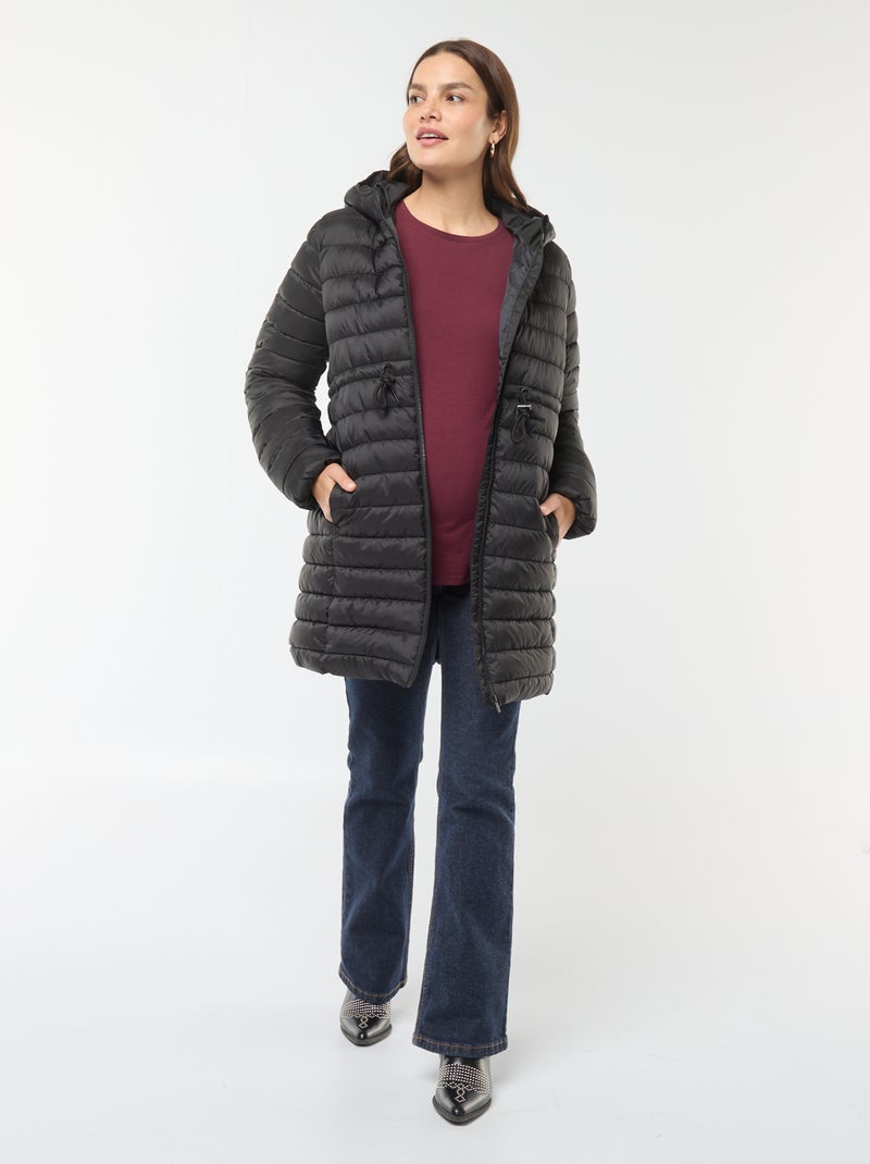 Licht zwangerschapsjack + draagcover zwart - Kiabi