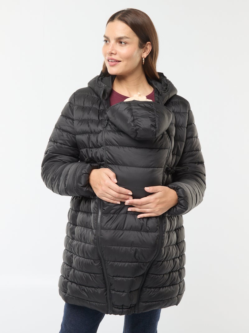 Licht zwangerschapsjack + draagcover zwart - Kiabi