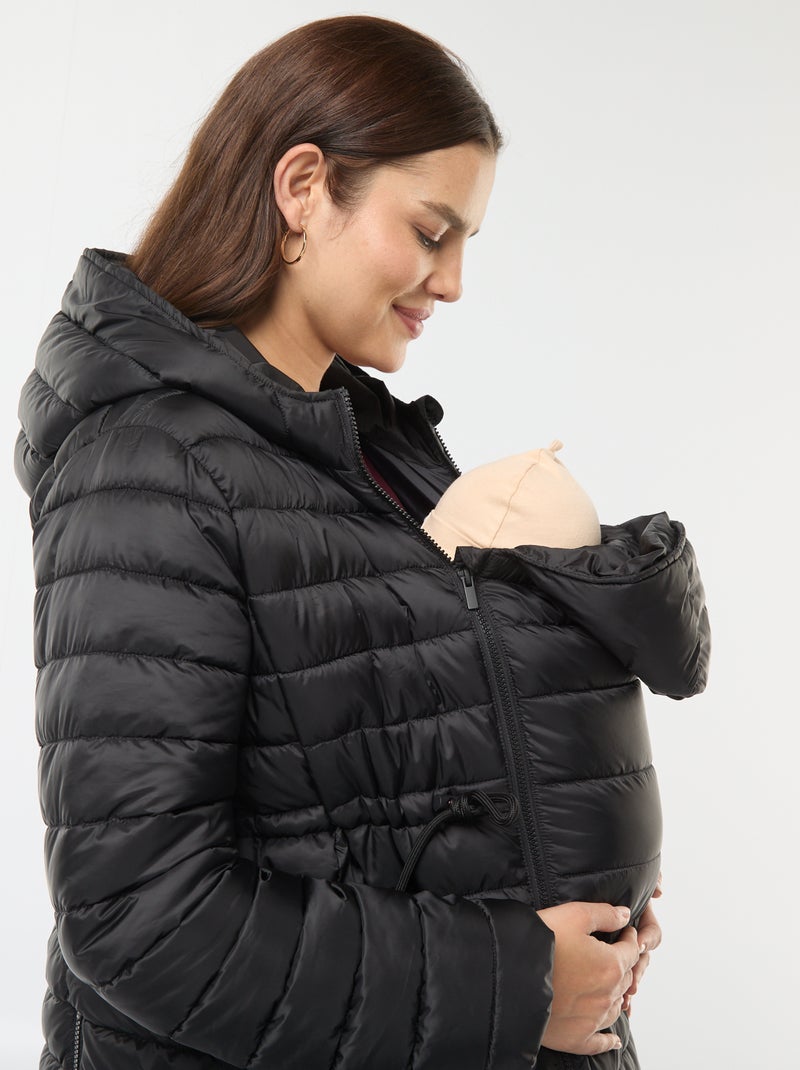 Licht zwangerschapsjack + draagcover zwart - Kiabi