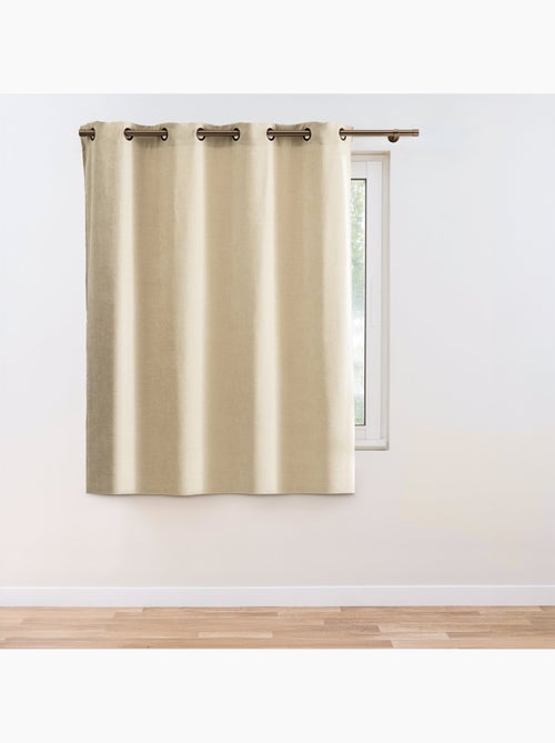 Lichtdoorlatend gordijn met oogjes van chenille-fluweel - Kiabi Lichtdoorlatend gordijn met oogjes van chenille-fluweel - Kiabi