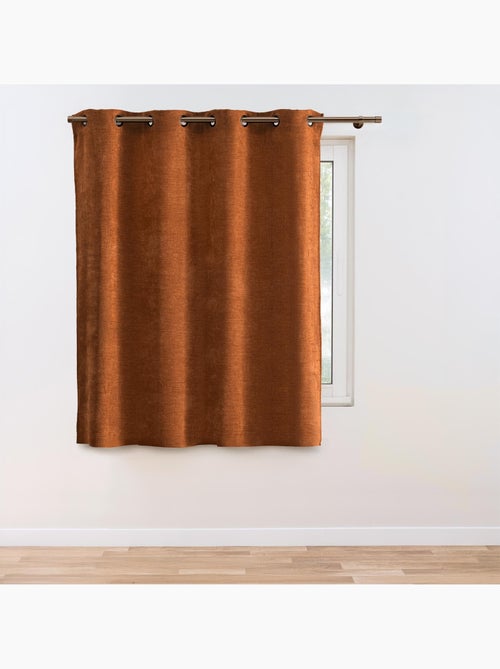 Lichtdoorlatend gordijn met oogjes van chenille-fluweel - Kiabi Lichtdoorlatend gordijn met oogjes van chenille-fluweel - Kiabi