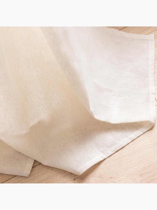 Lichtdoorlatend gordijn van polykatoen met een jacquardband in chenille met luipaardprint - Kiabi Lichtdoorlatend gordijn van polykatoen met een jacquardband in chenille met luipaardprint - Kiabi