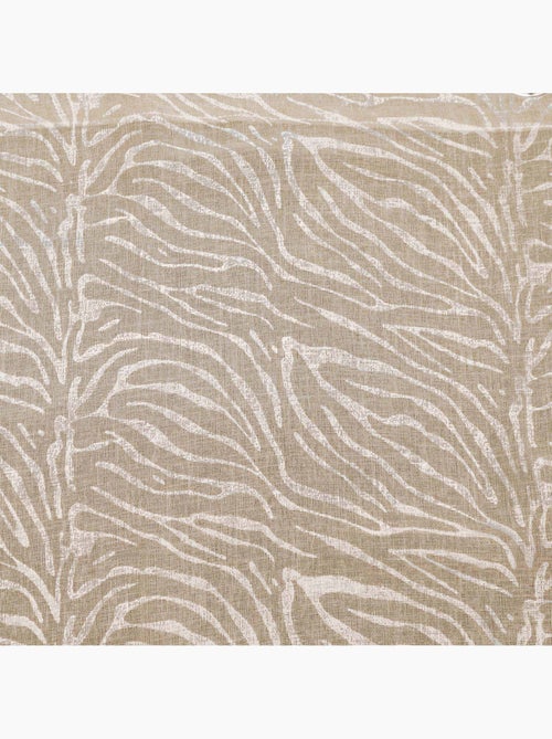 Lichtdoorlatend vitrage met oogjes, gemaakt van geweven voile met zebraprint - Kiabi