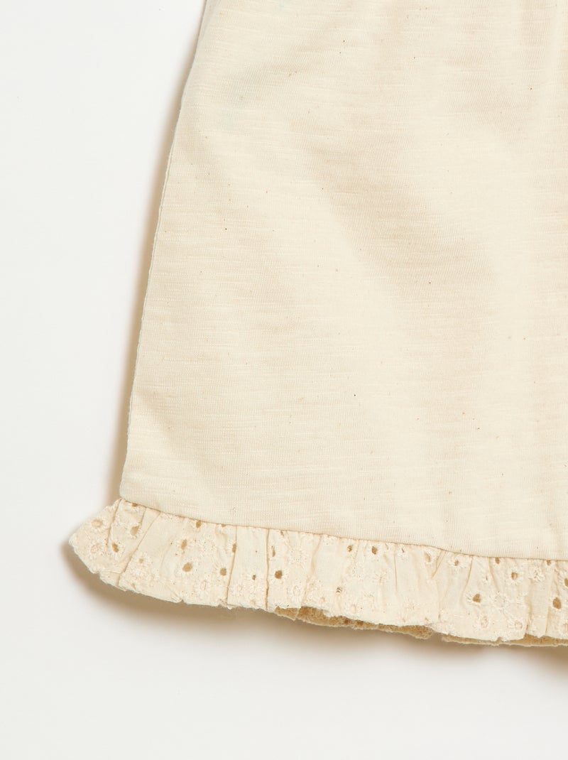 Lichte 2-delige set: topje en short Wit - Kiabi