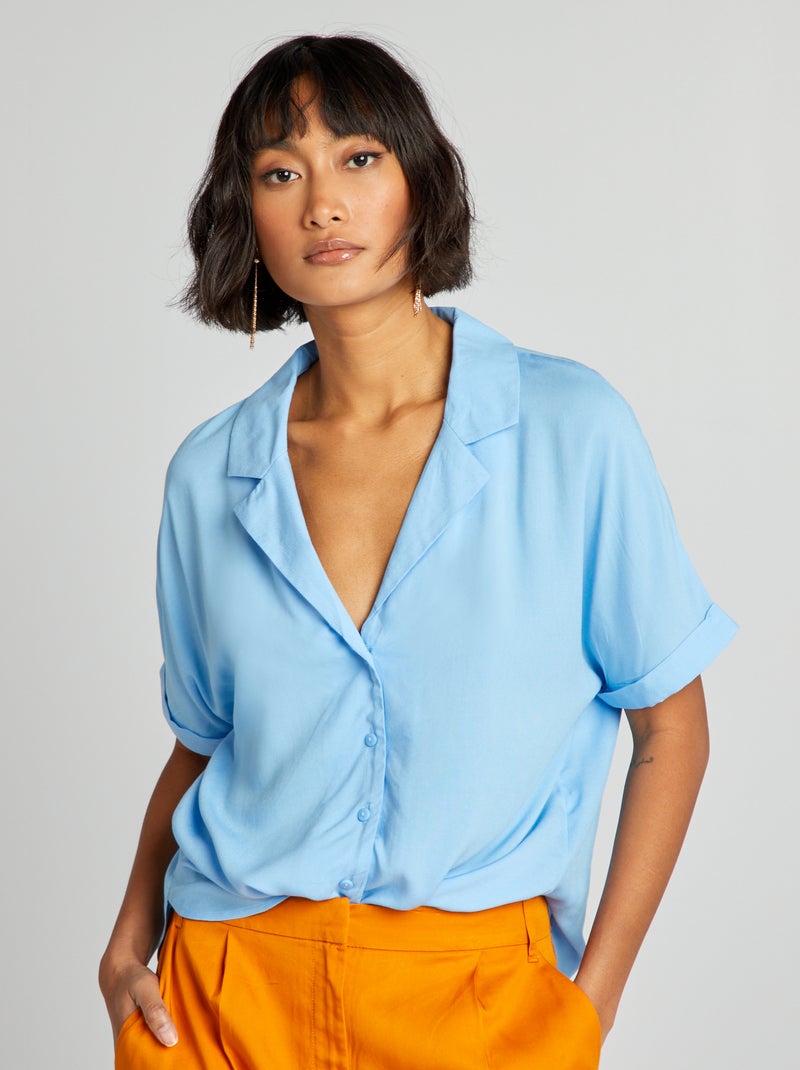 Lichte blouse BLAUW - Kiabi