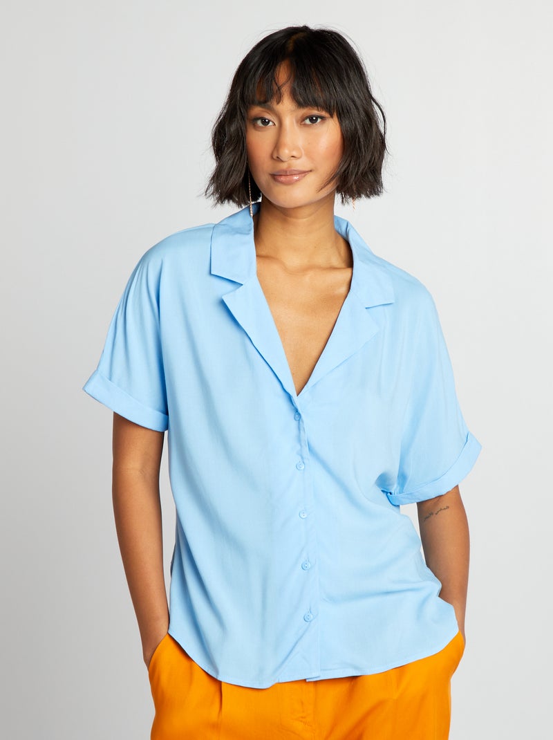 Lichte blouse BLAUW - Kiabi