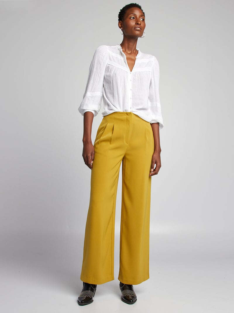 Lichte blouse met lange mouwen wit - Kiabi