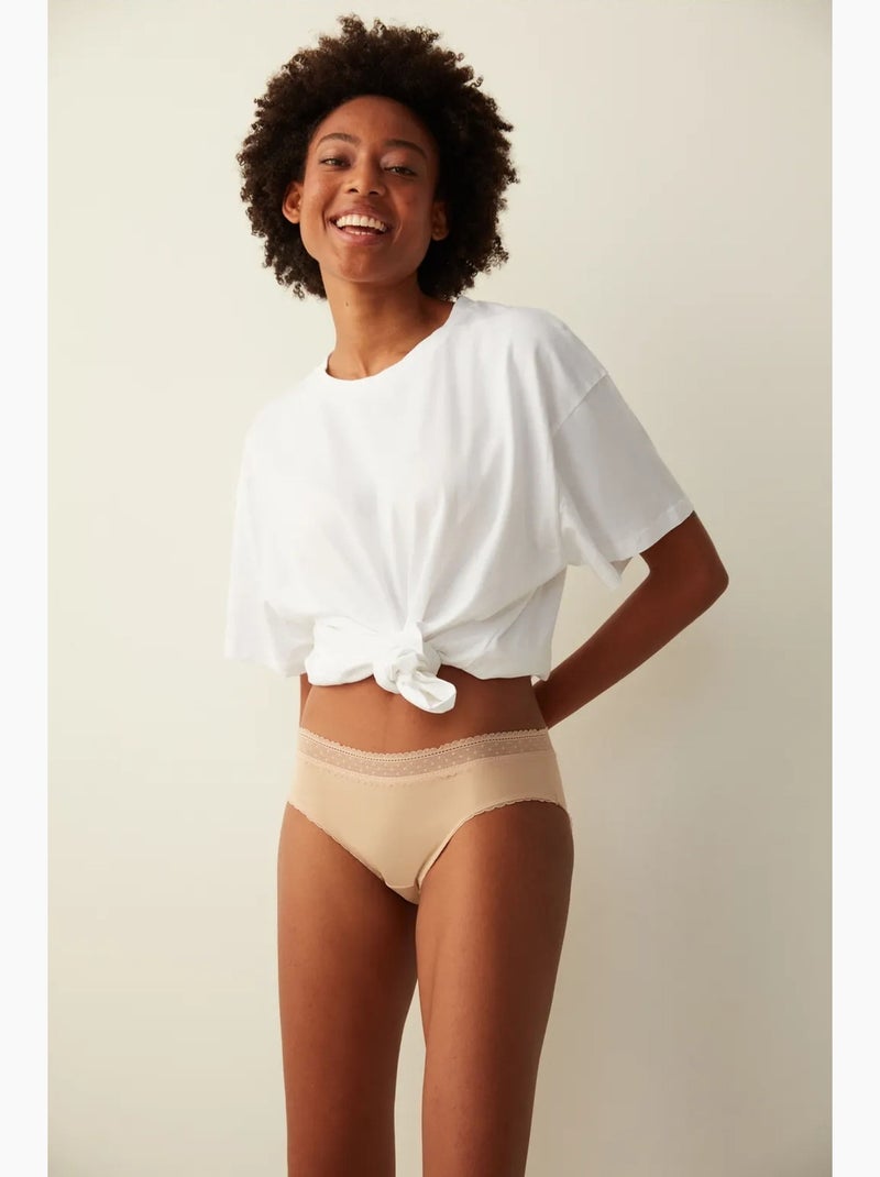 Lichte comfortabele slipbroekjes penti Klei-beige - Kiabi