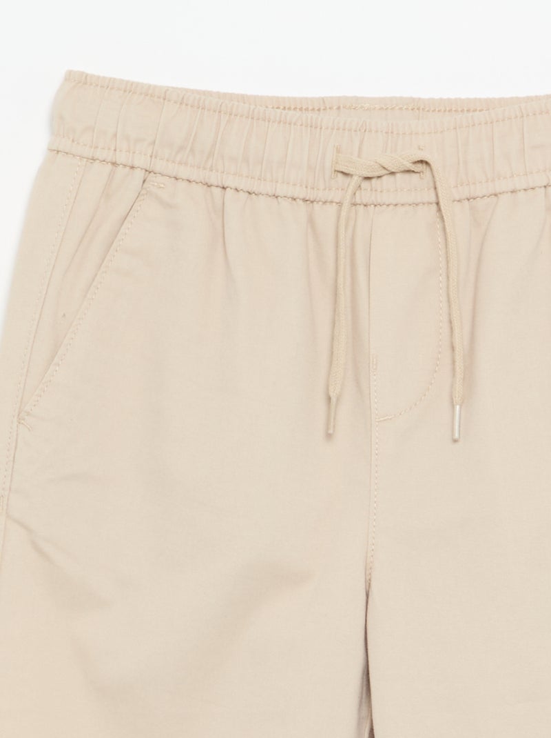 Lichte effen broek Biege - Kiabi