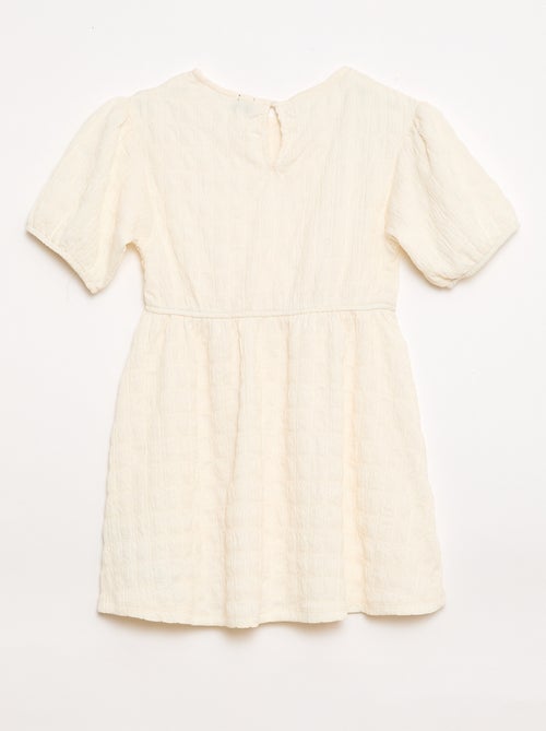 Lichte effen jurk met korte mouwen - Kiabi