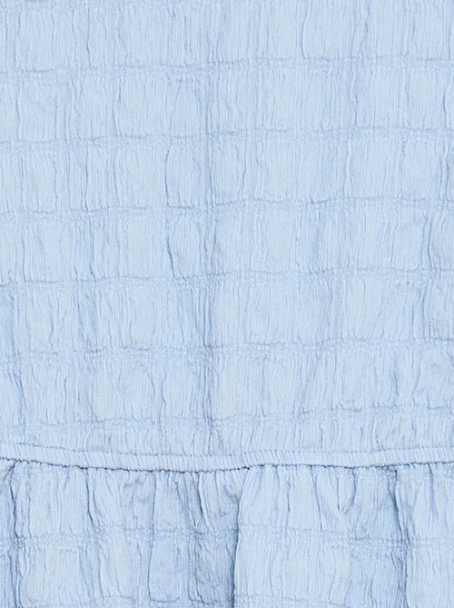 Lichte effen jurk met korte mouwen - Kiabi