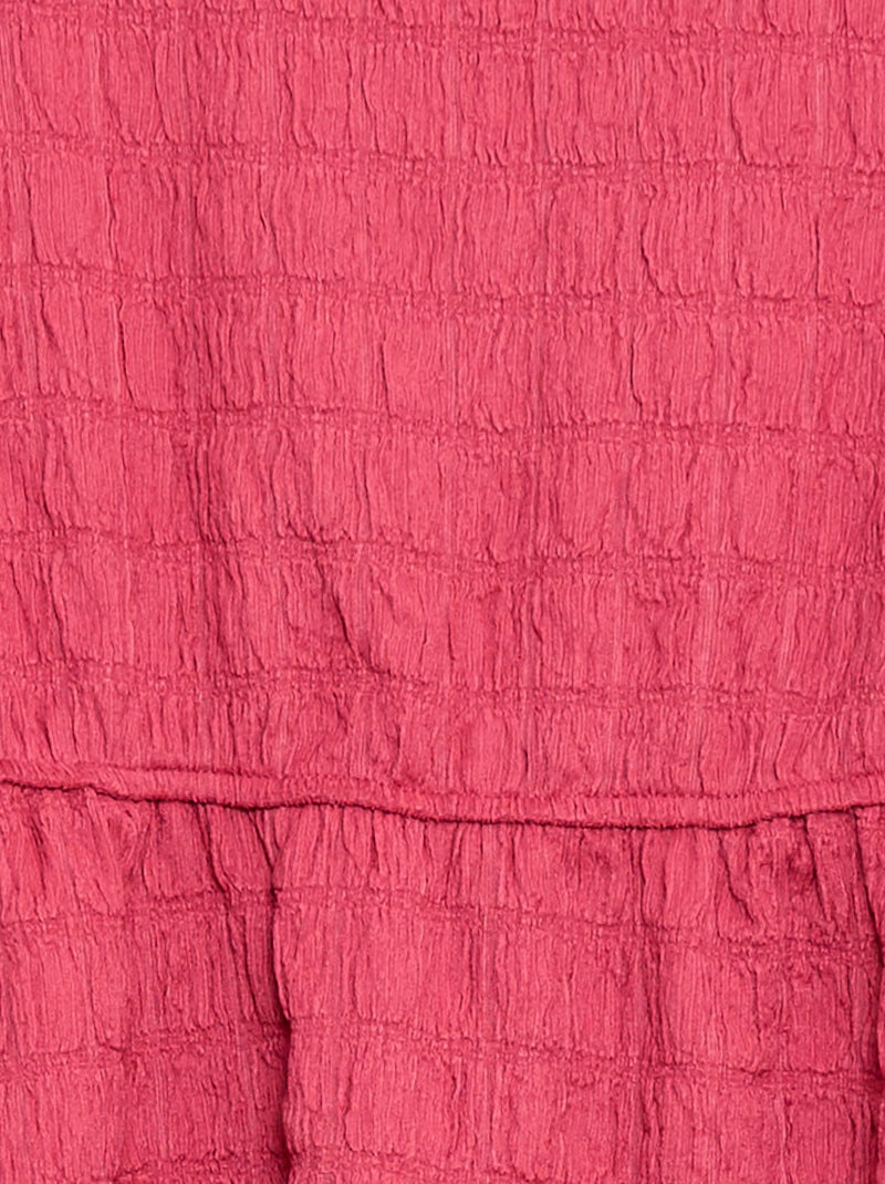 Lichte effen jurk met korte mouwen Rose - Kiabi